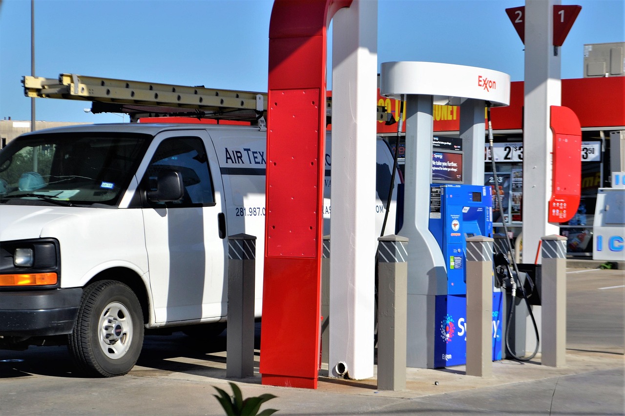 Truck stop fuel plaza