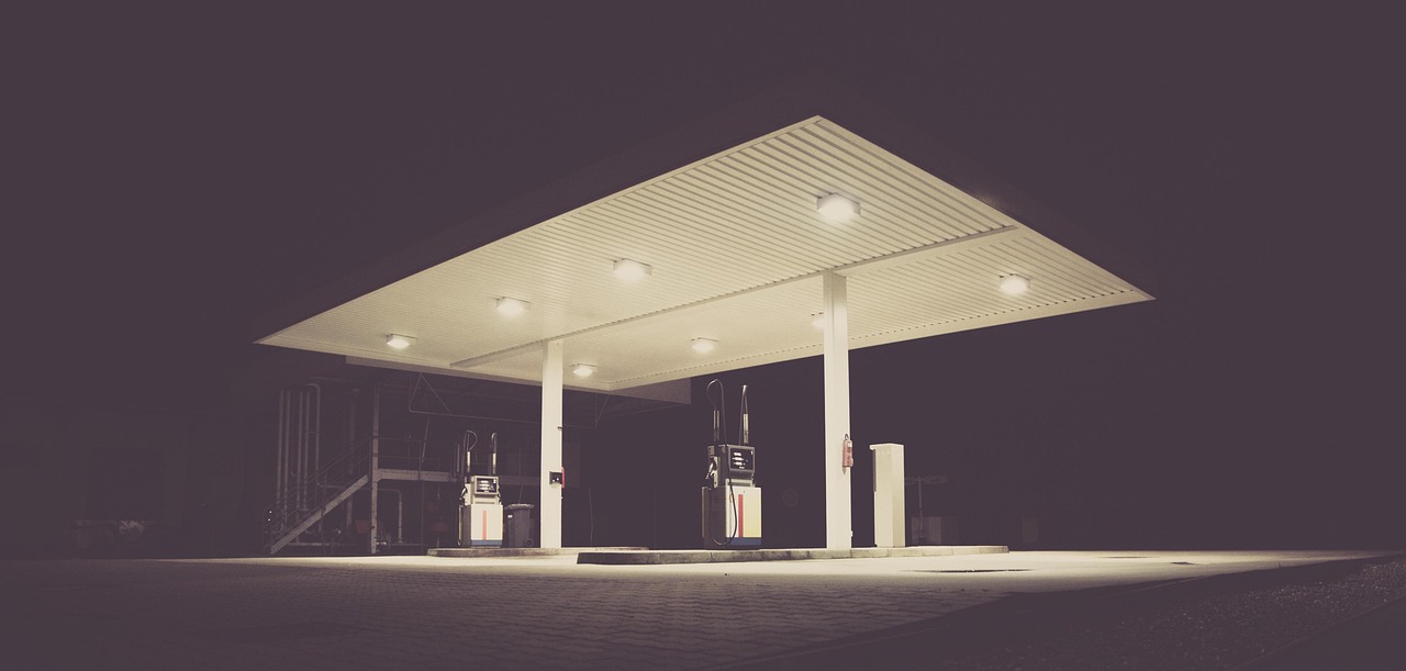 Gas station fuel canopy